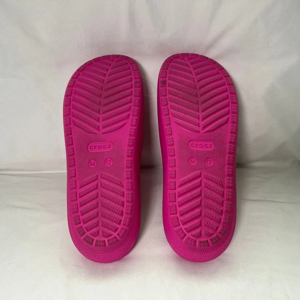 Crocs Classic Sandal Pink Two Strap Slide Mens 12 Womens 14 206761-6S0